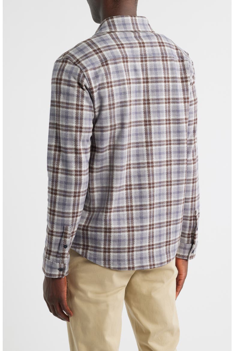Plaid Knit Shirt Jacket, Alternate, color, HEATHER FOG COMBO