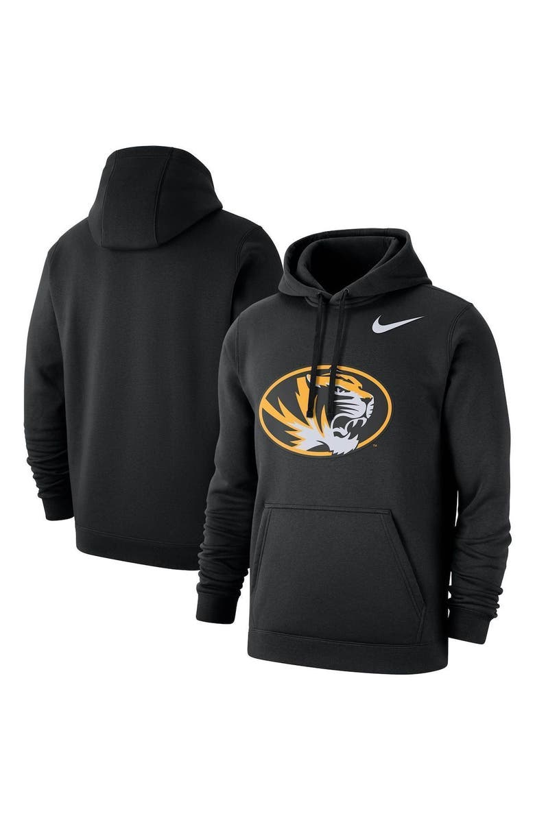 Nike Men's Nike Black Missouri Tigers Team Logo Club Fleece Pullover Hoodie, Main, color, 