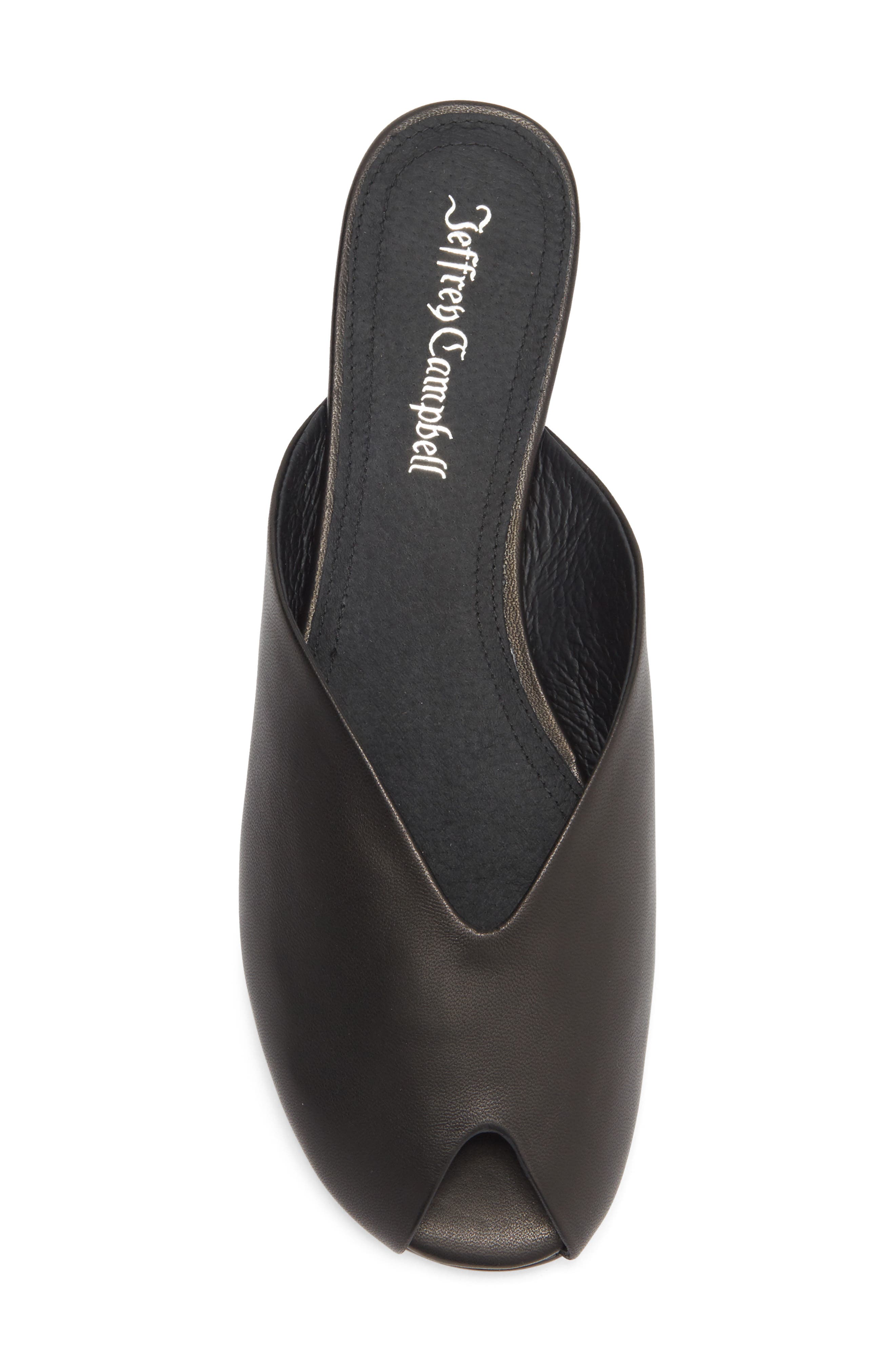 Jeffrey Campbell Indwell Peep Toe Slide Sandal, Alternate, color, Black