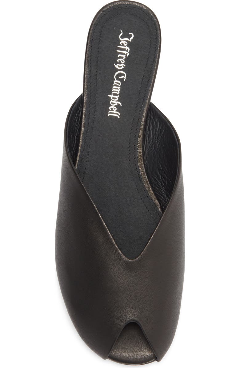 Jeffrey Campbell Indwell Peep Toe Slide Sandal, Alternate, color, Black