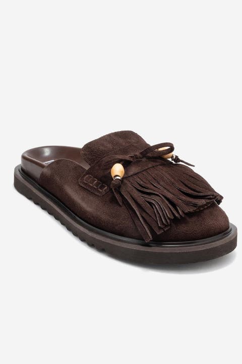 Carol Tassel Leather Mule