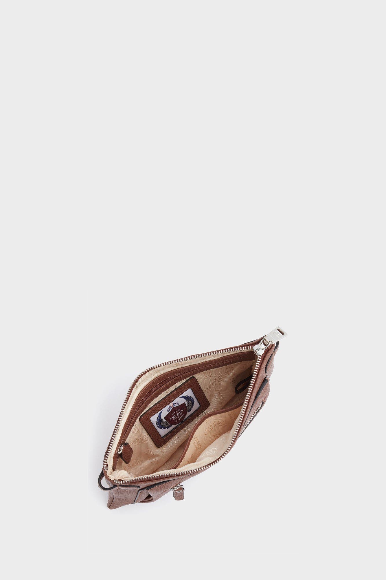 Osprey London The Ruby Leather Crossbody Bag, Alternate, color, Tan