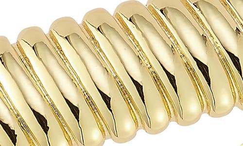 Chloe & Madison Chloe And Madison 10mm Ribbed Bangle Bracelet In Gold