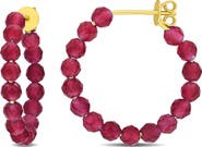 DELMAR Faceted Hoop Earrings