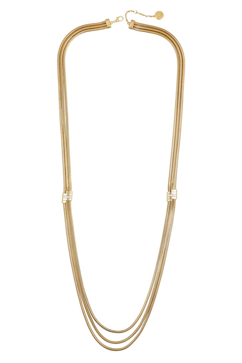 Station Chain Necklace, Alternate, color, GOLD