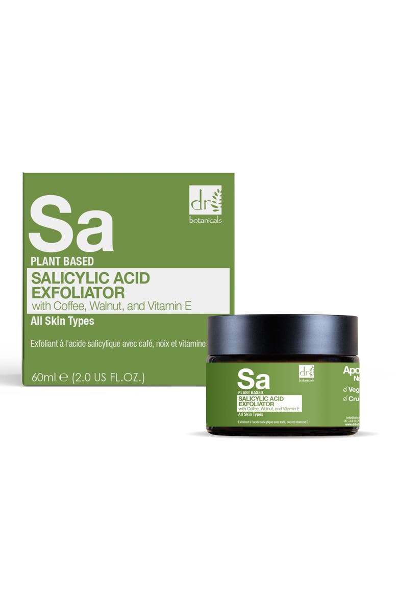 DR BOTANICALS Salicylic Acid Exfoliator with Coffee, Walnut 
Vitamin E 60ml x 2 Duo Set, Alternate, color, White