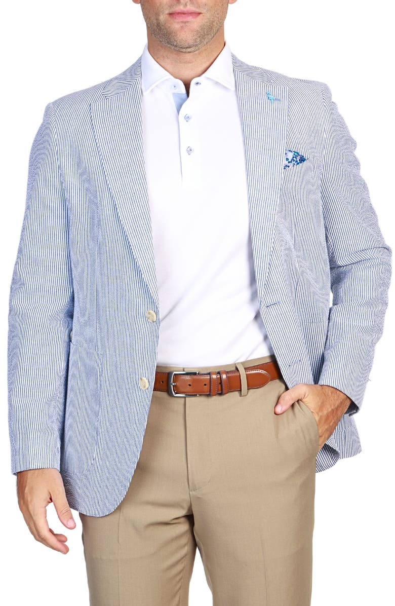 TailorByrd Stripe Seersucker Sport Coat, Alternate, color, 