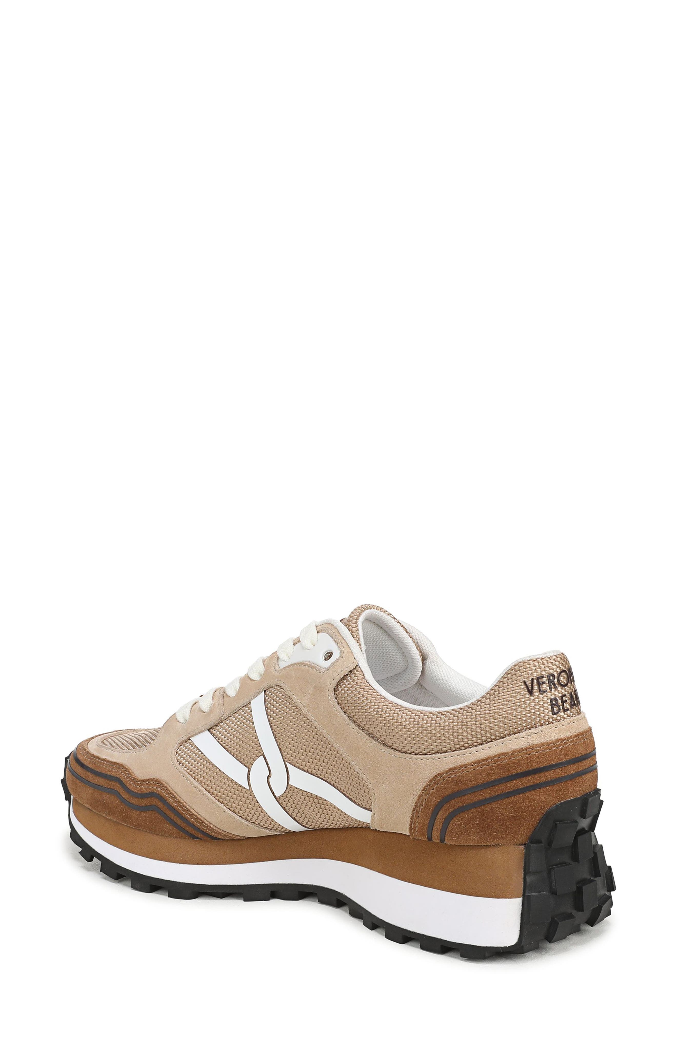 Valentina Sneaker, Alternate, color, CHESTNUT/ ECRU SUEDE