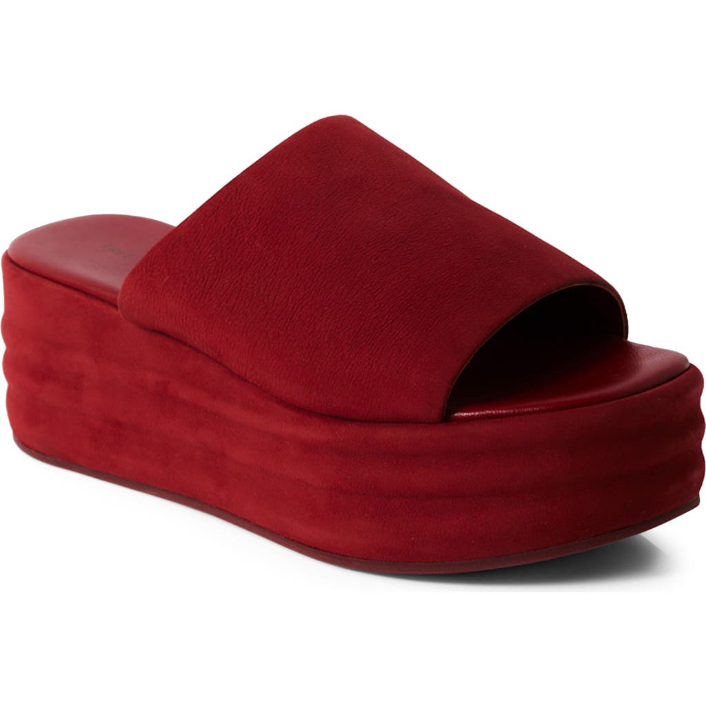 Free People Harbor Platform Sandal In Cherry Cola
