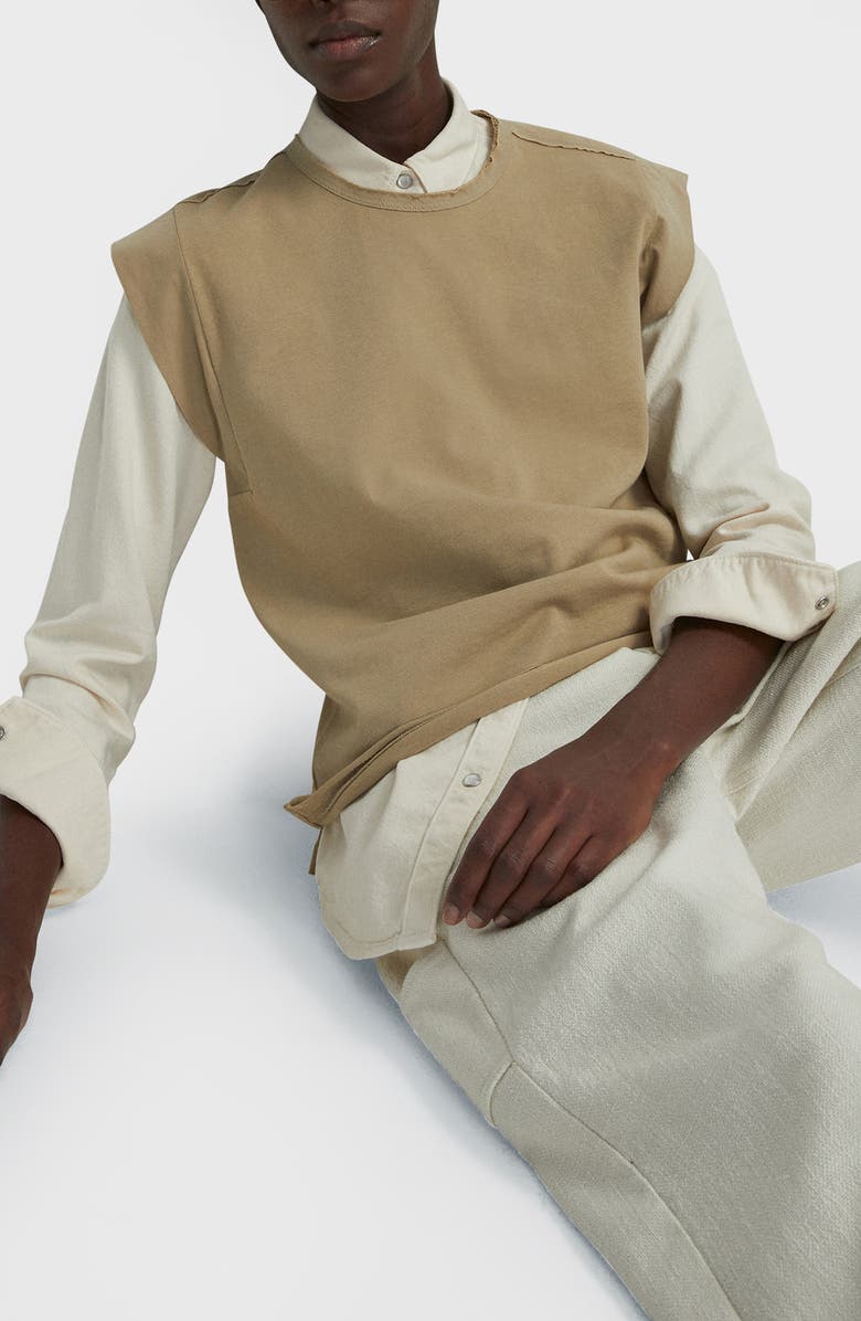 rag & bone Organic Cotton Muscle T-Shirt, Alternate, color, Khaki