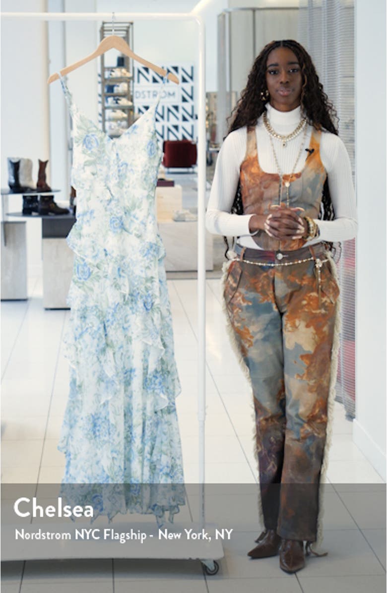 Poppy Floral Ruffle Maxi Dress, sales video thumbnail