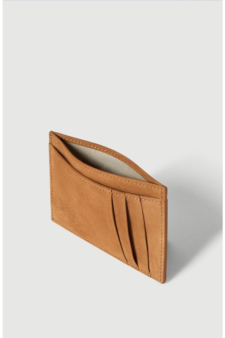 Nubuck card holder, Alternate, color, Cognac