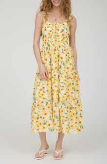 AUGUST SKY Tiered Midi Dress
