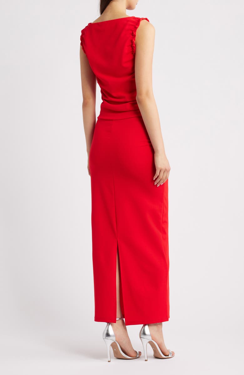 ICHI Ihmatine Maxi Dress, Alternate, color, Red