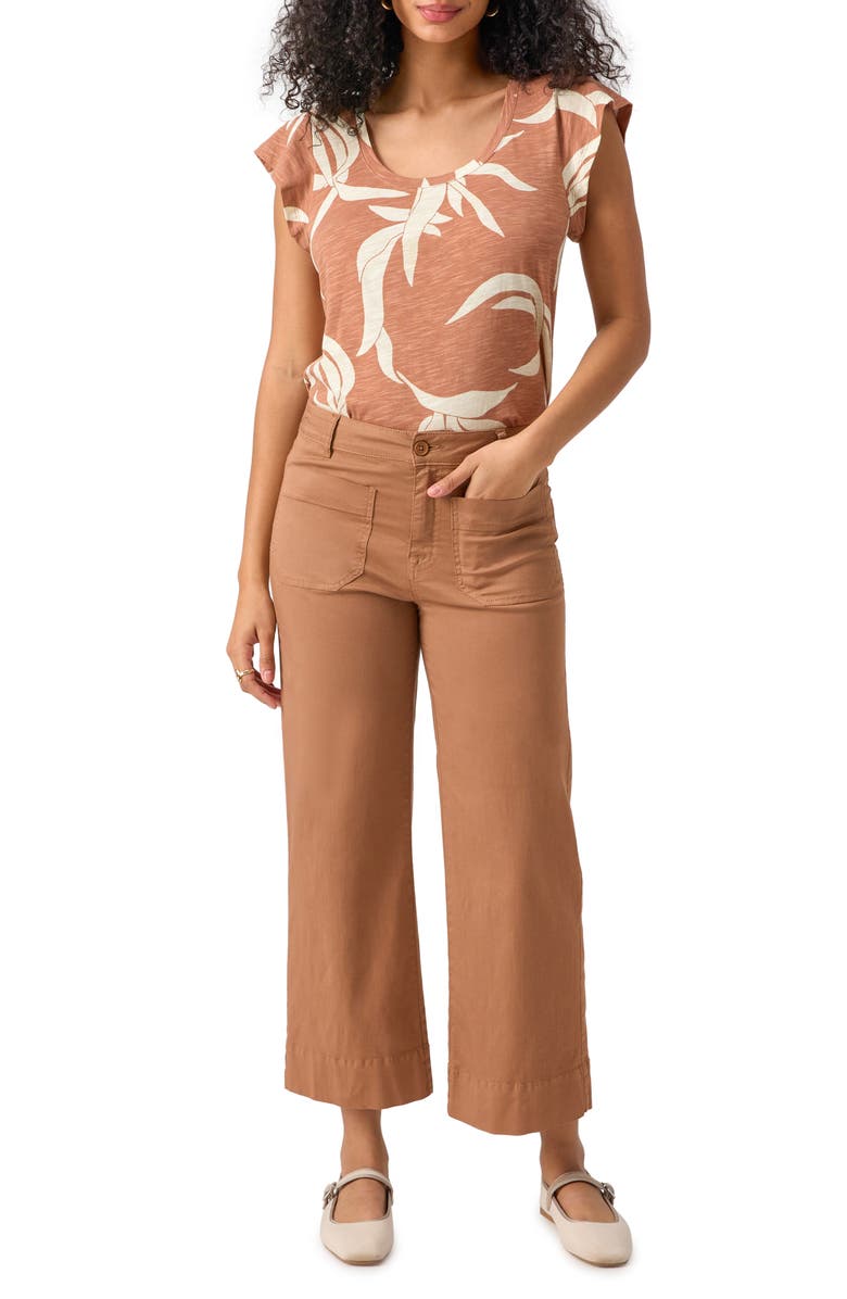 Sanctuary West Side Foliage Print Slub Jersey T-Shirt, Alternate, color,