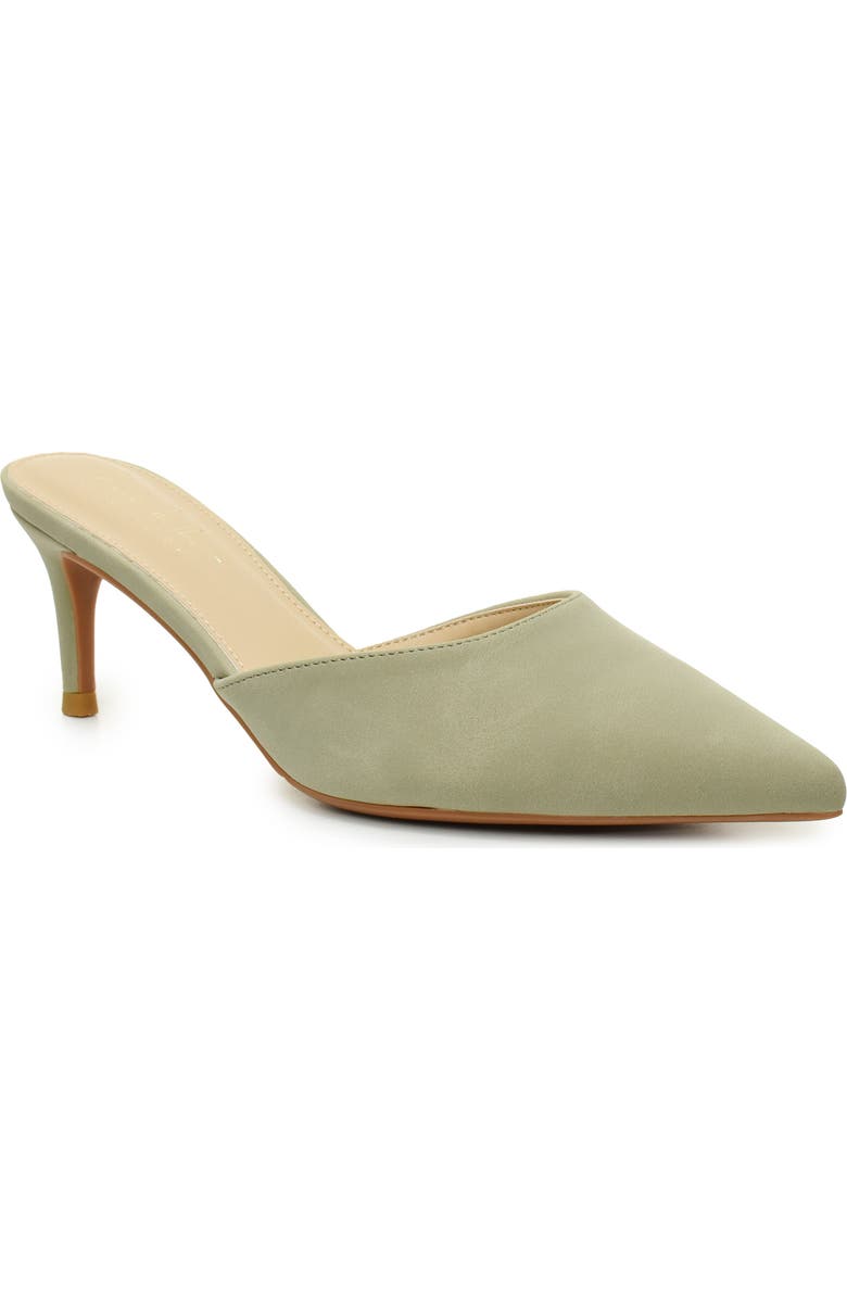 Nicole Miller Pointed Toe Mule, Main, color, Sage Nubuck
