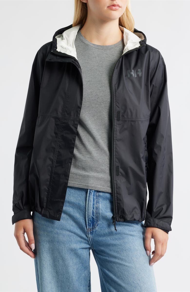 Helly Hansen Loke Windproof Waterproof Hooded Jacket, Alternate, color, Black