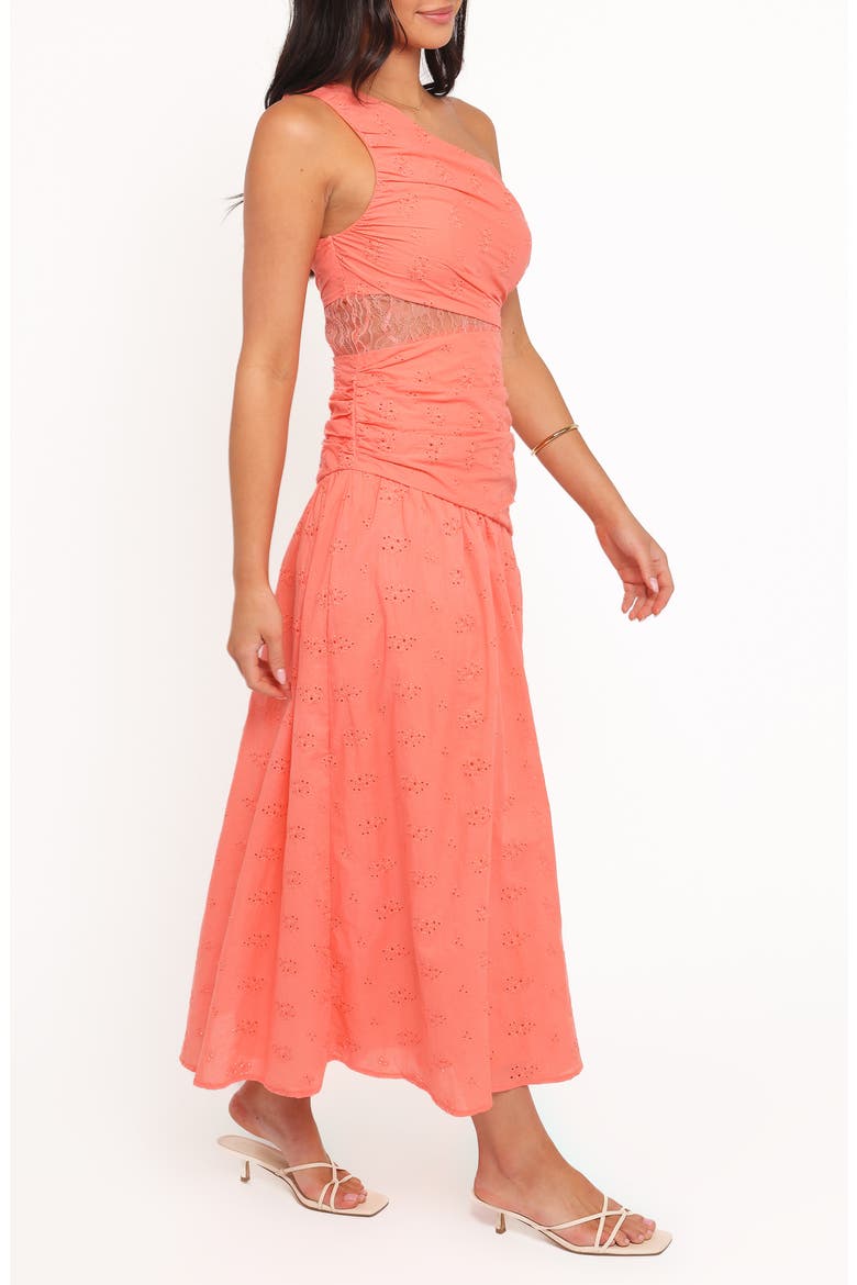 Corinne Eyelet Maxi Dress, Alternate, color, CORAL