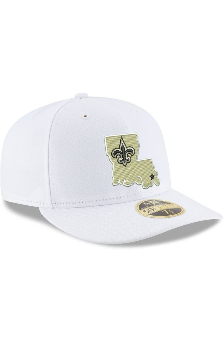New Era Men's New Era White New Orleans Saints Alternate Omaha Low Profile 59FIFTY Fitted Hat, Alternate, color, White