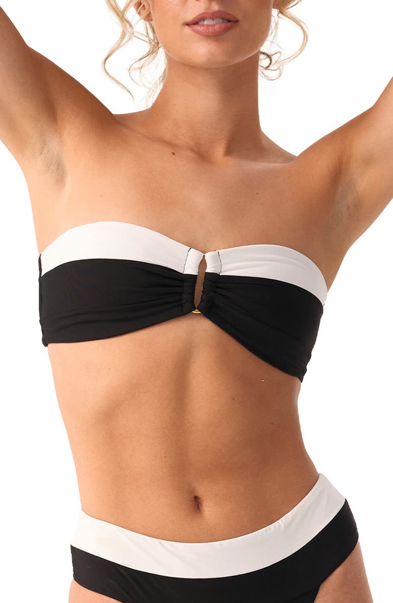 PQ SWIM Colorblock Bandeau Bikini Top, Main, color,