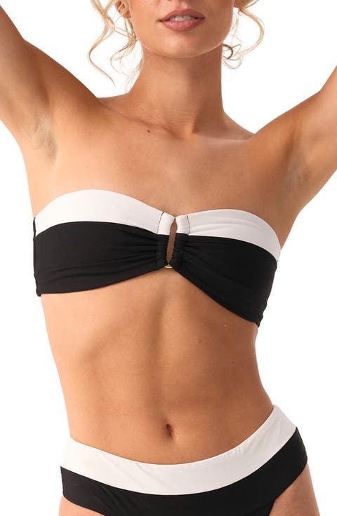 Colorblock Bandeau Bikini Top