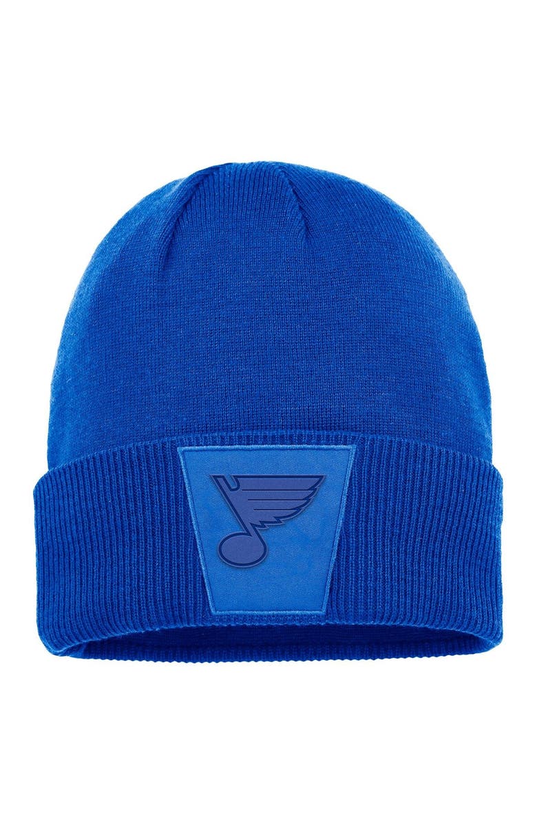 FANATICS Men's Fanatics Branded Blue St. Louis Blues Authentic Pro Road Cuffed Knit Hat, Main, color, Blue