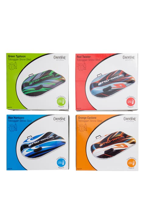 4-Pack Sno-Racer Toboggan Sled Kit