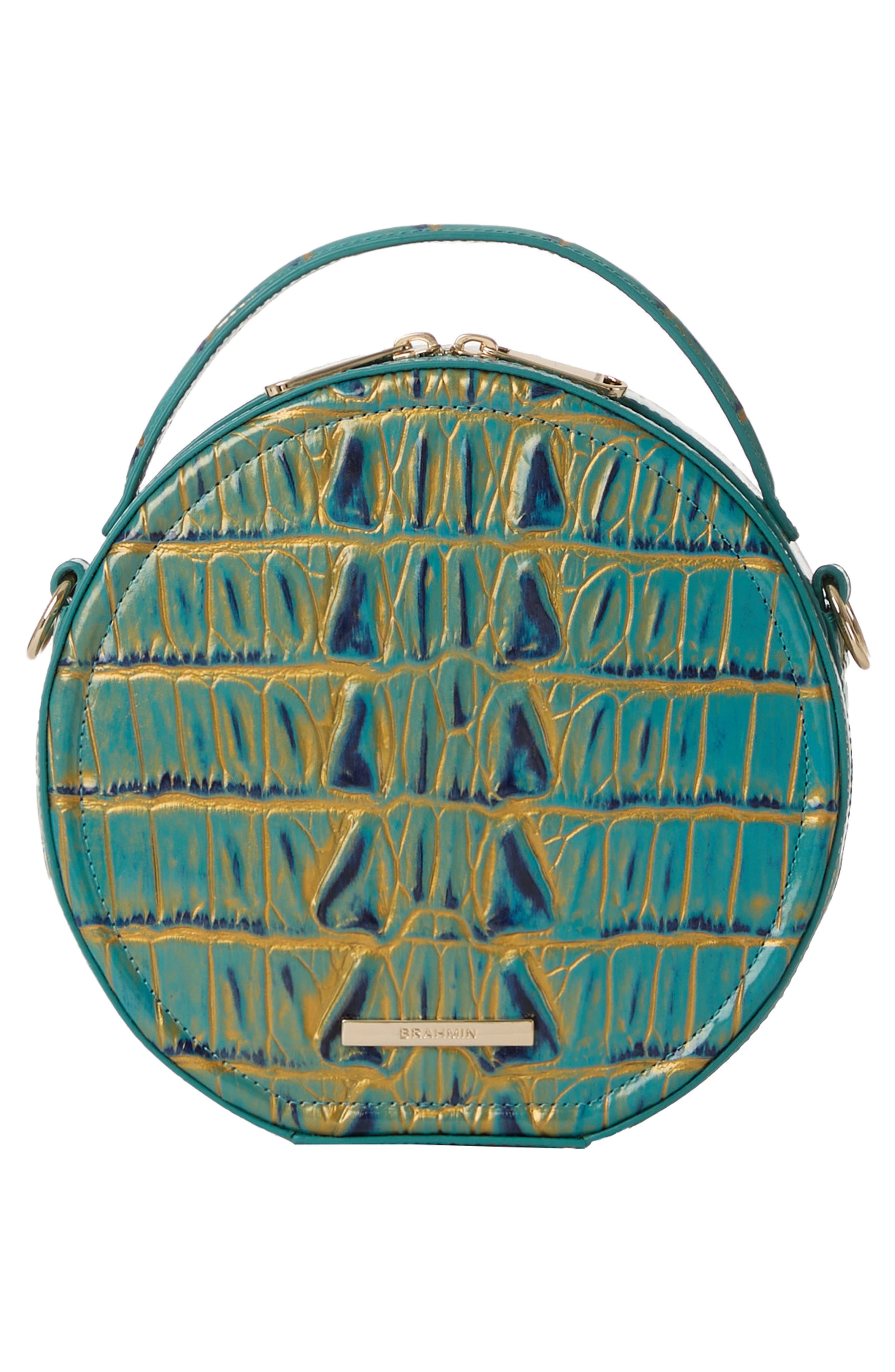 Brahmin Lane Croc Embossed Leather Crossbody Bag, Alternate, color, 
