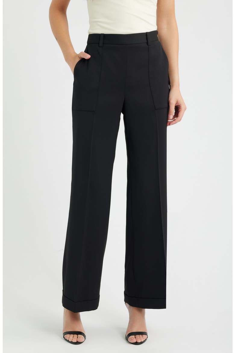 The Adrianna Flare Pants, Main, color, NOIR