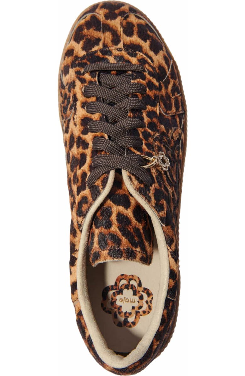 maje Leopard print leather sneakers, Alternate, color,