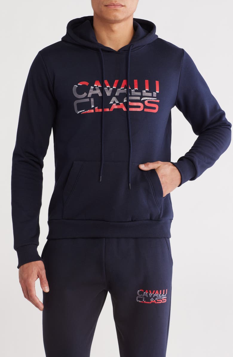 Cavalli Class Logo Graphic Hoodie, Main, color, 