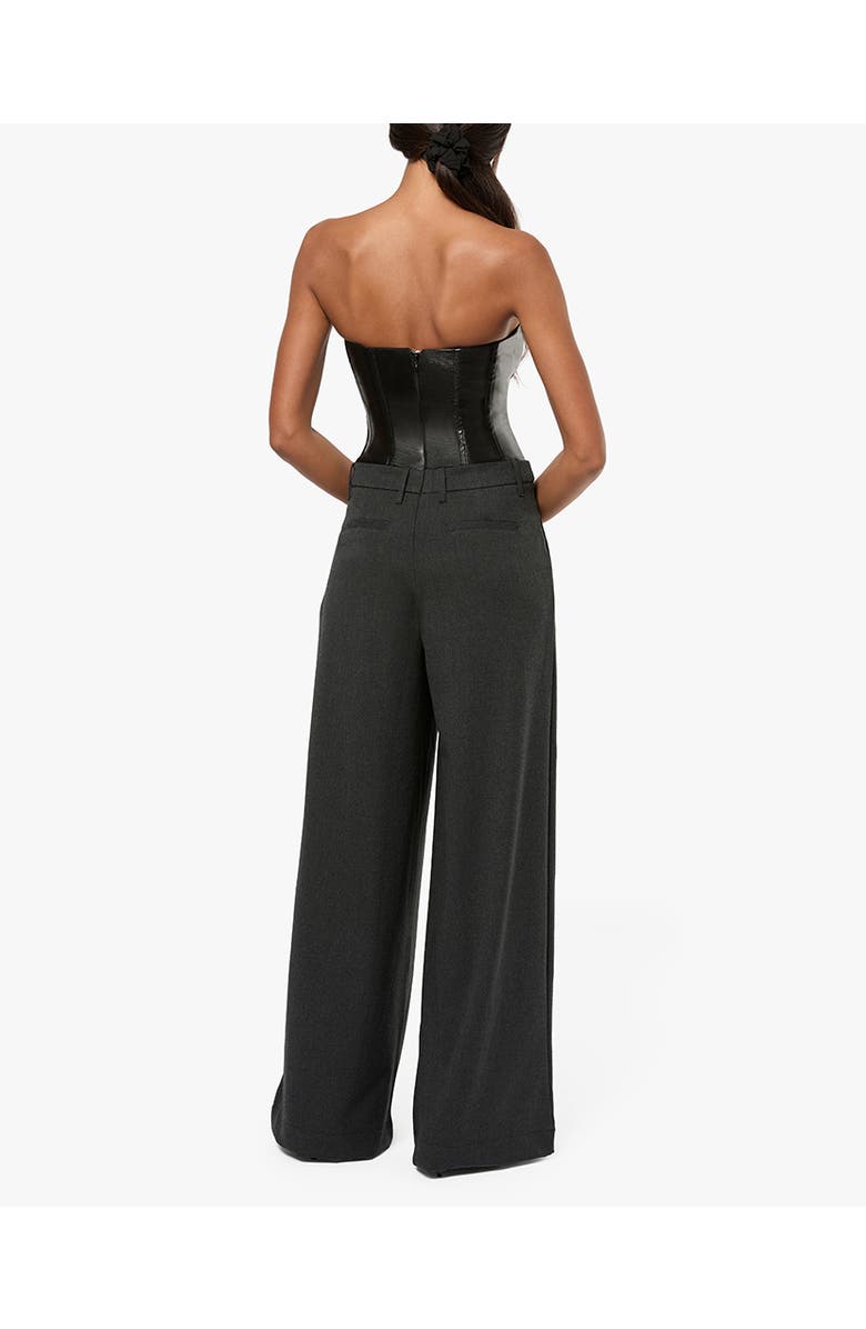 WeWoreWhat Corset Wide Leg Jumpsuit, Alternate, color, Black