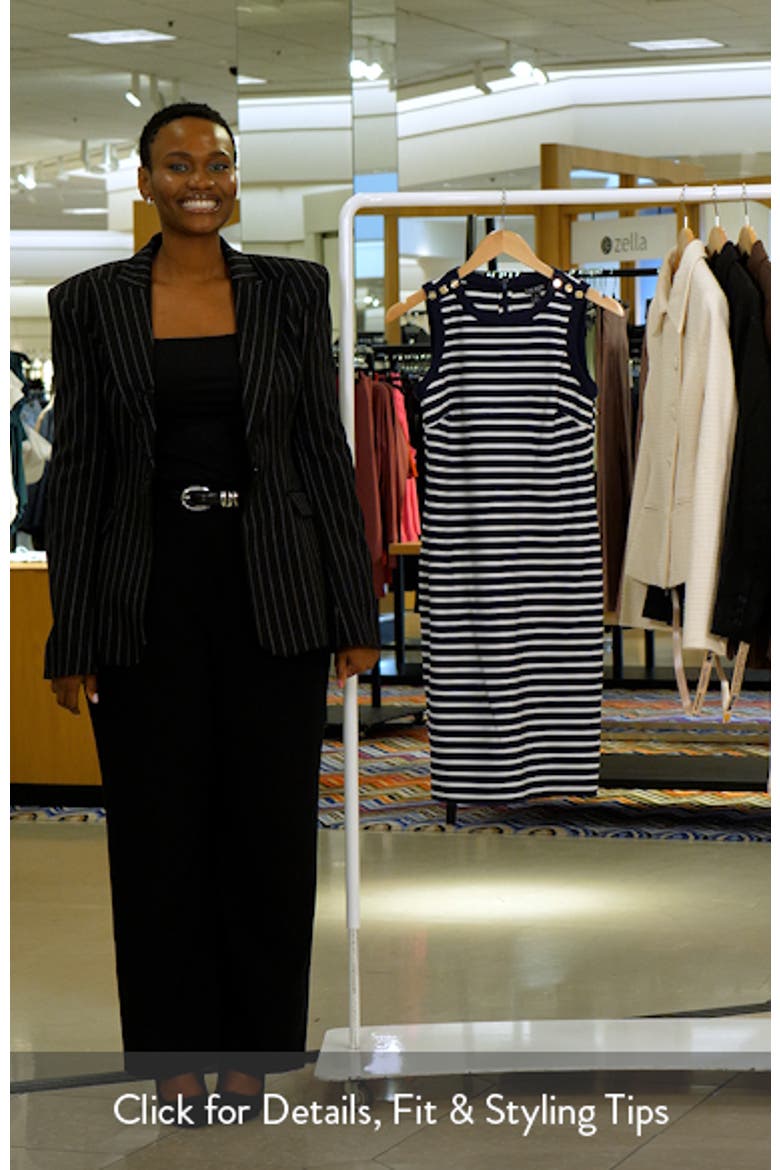 Stripe Ponte Crewneck Dress video