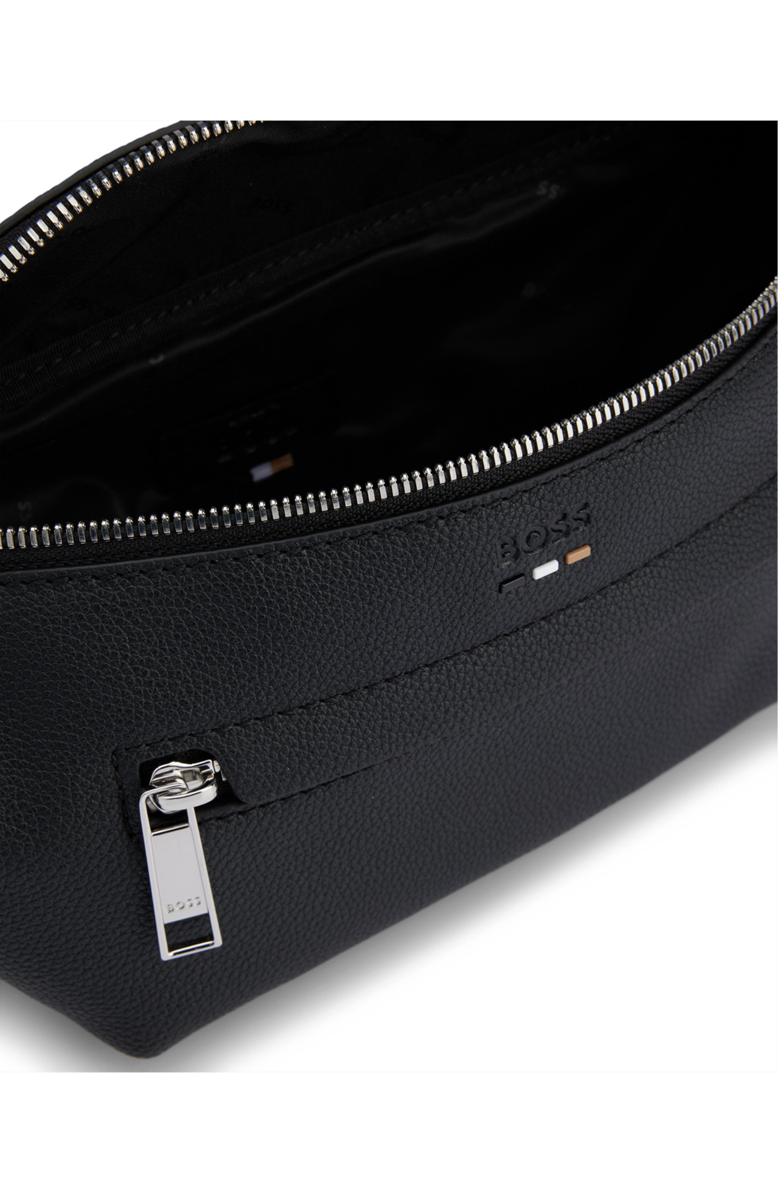 HUGO Ray Faux Leather Belt Bag, Alternate, color, Blk