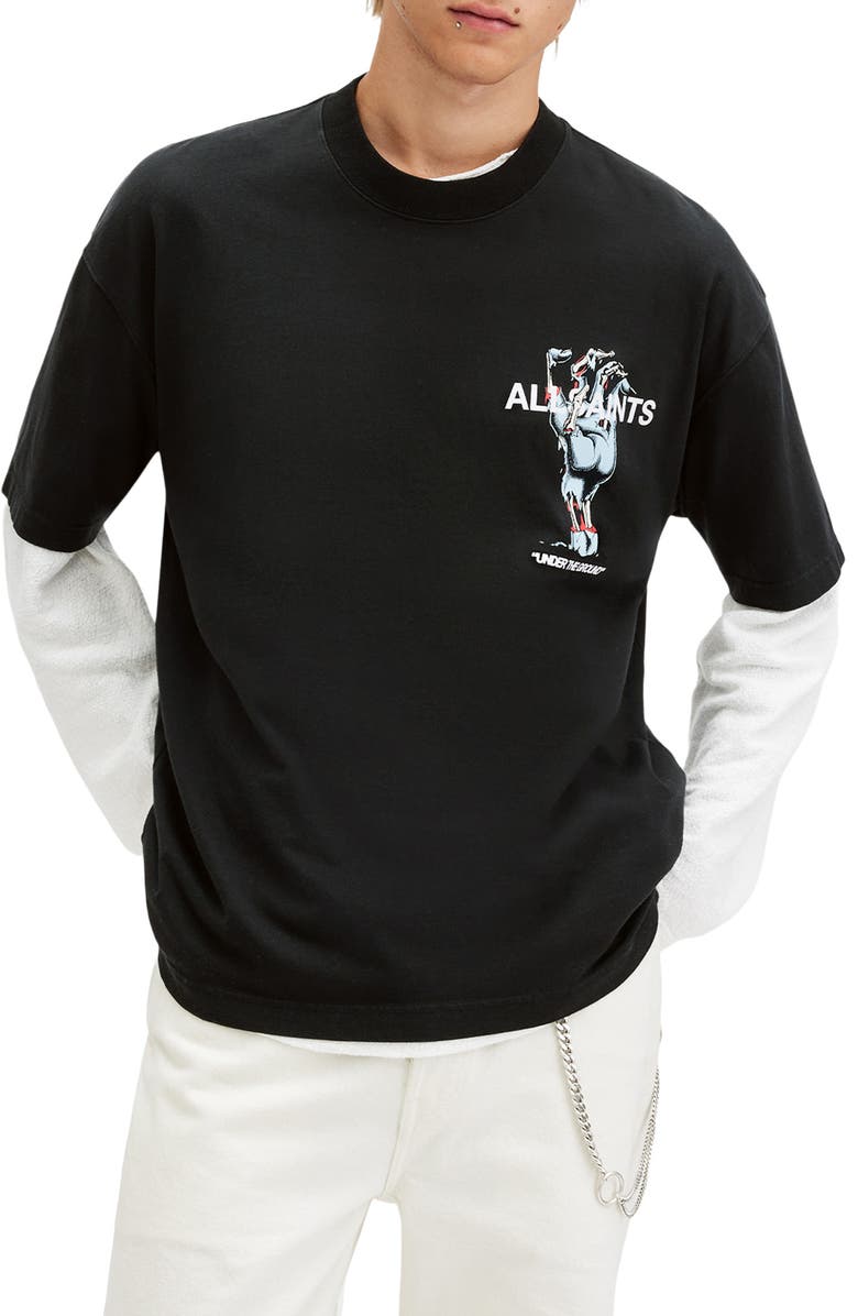 AllSaints Undergang Graphic T-Shirt, Main, color, 