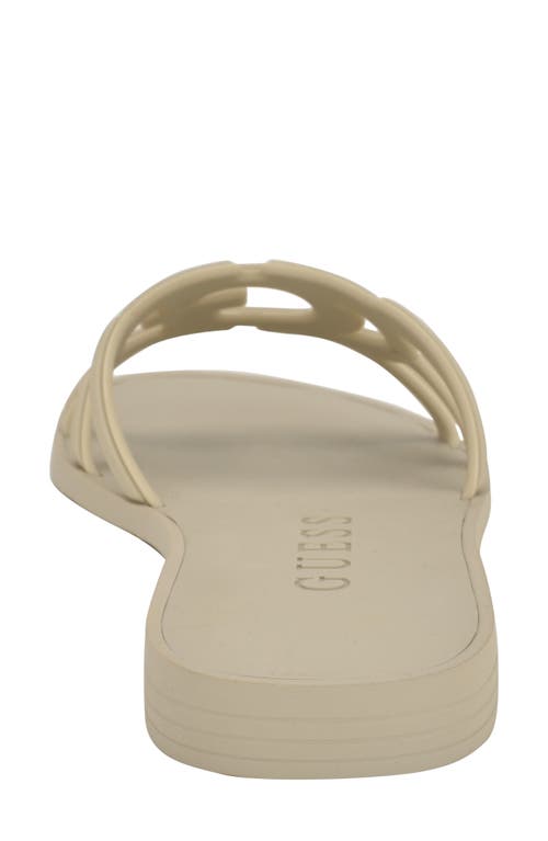 Guess Elyho Jelly Slide Sandal In Neutral