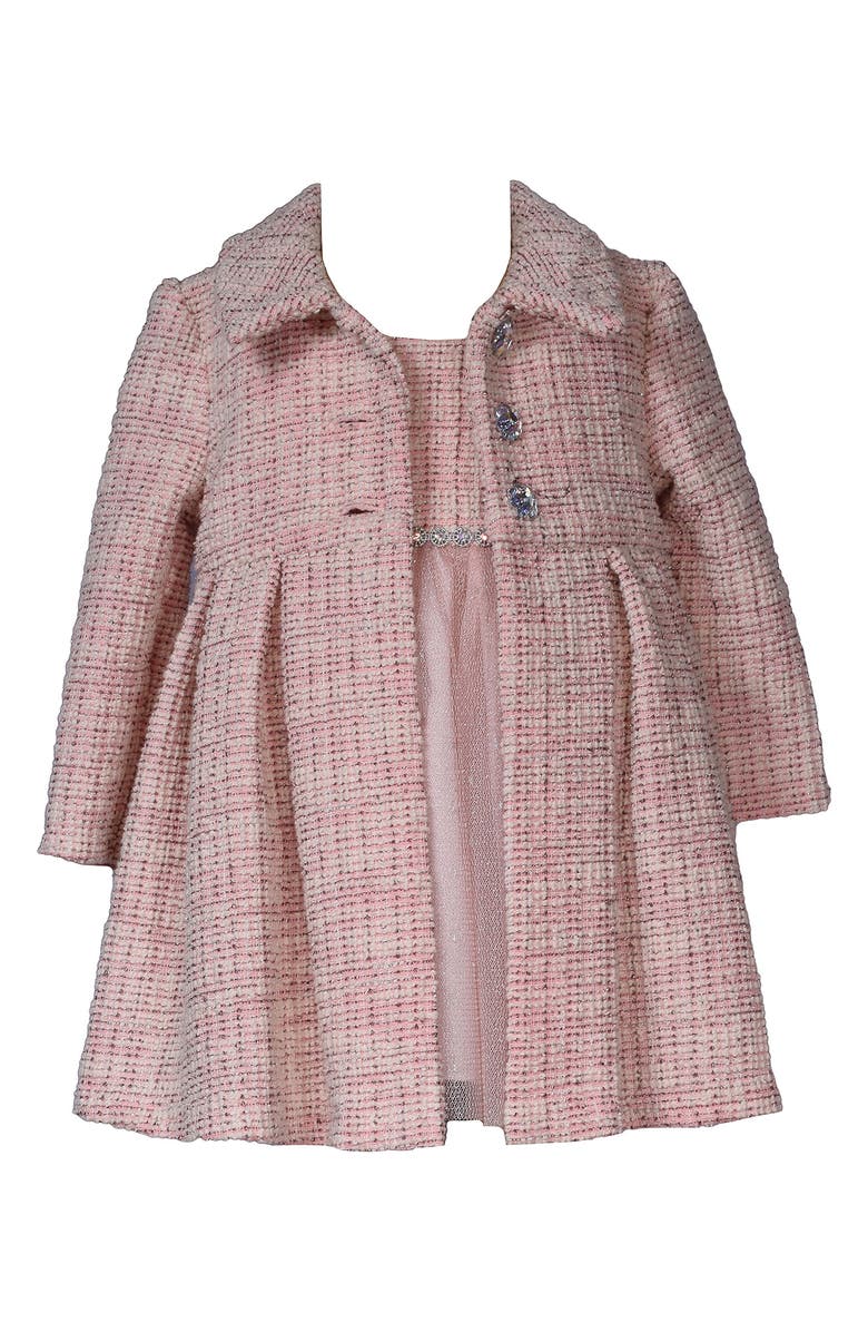 Iris & Ivy Kids' Bouclé Coat & Dress Set, Main, color, 