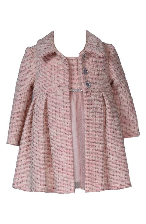 Kids' Bouclé Coat & Dress Set (Toddler & Little Kid)