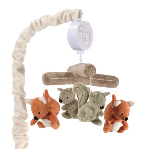 Treetop Fox & Squirrel Woodland Musical Baby Crib Mobile Soother Toy
