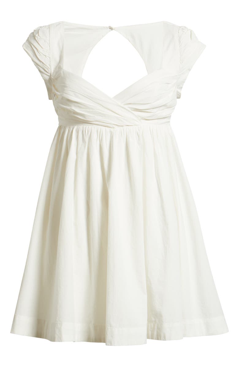 Free People Raven Open Back Babydoll Minidress, Alternate, color, Ivory