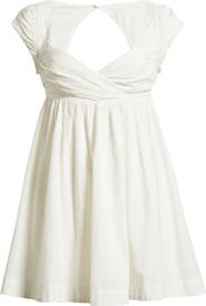 Free People Raven Open Back Babydoll Minidress