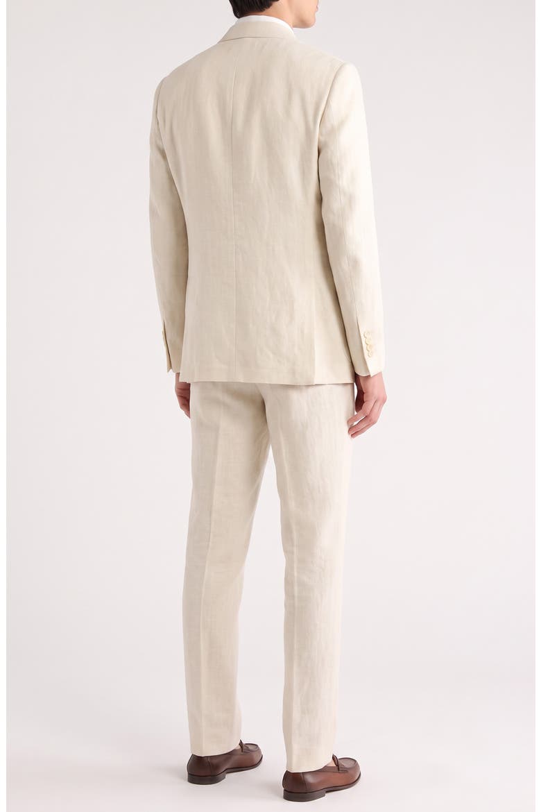 Cotton & Linen Two Button Suit, Alternate, color, OFF WHITE