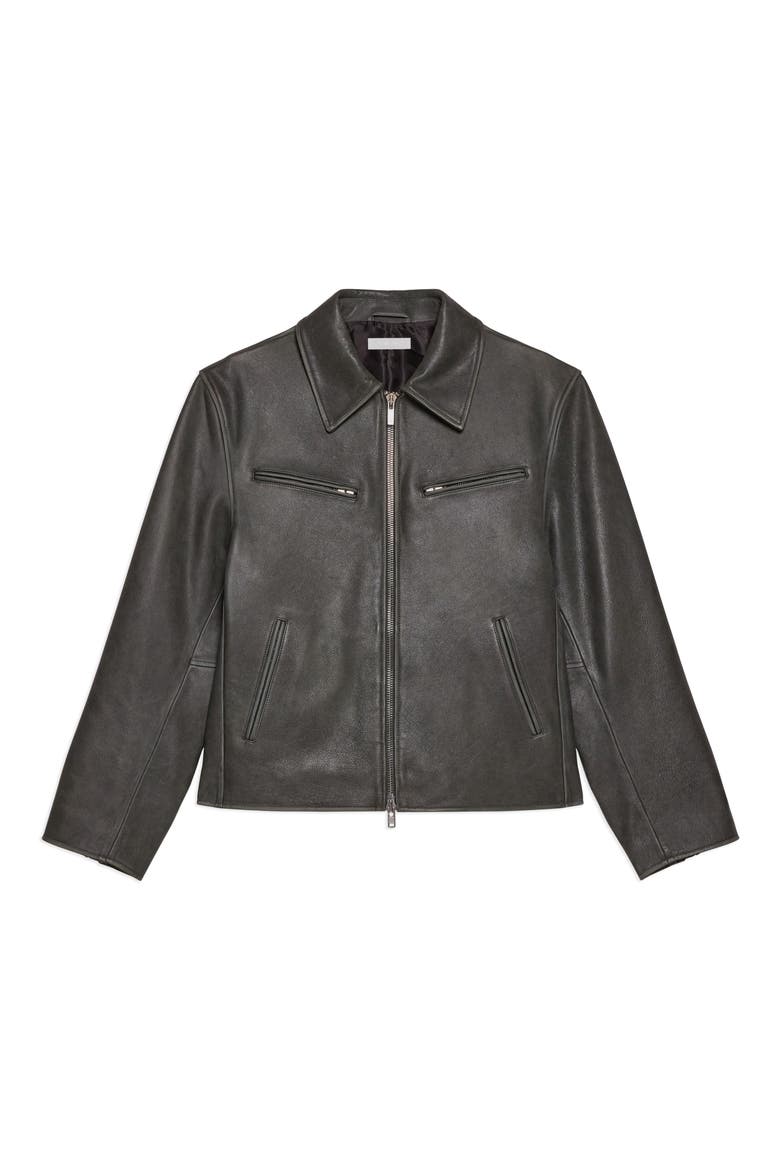 Distressed Leather Jacket, Alternate, color, SEGANO