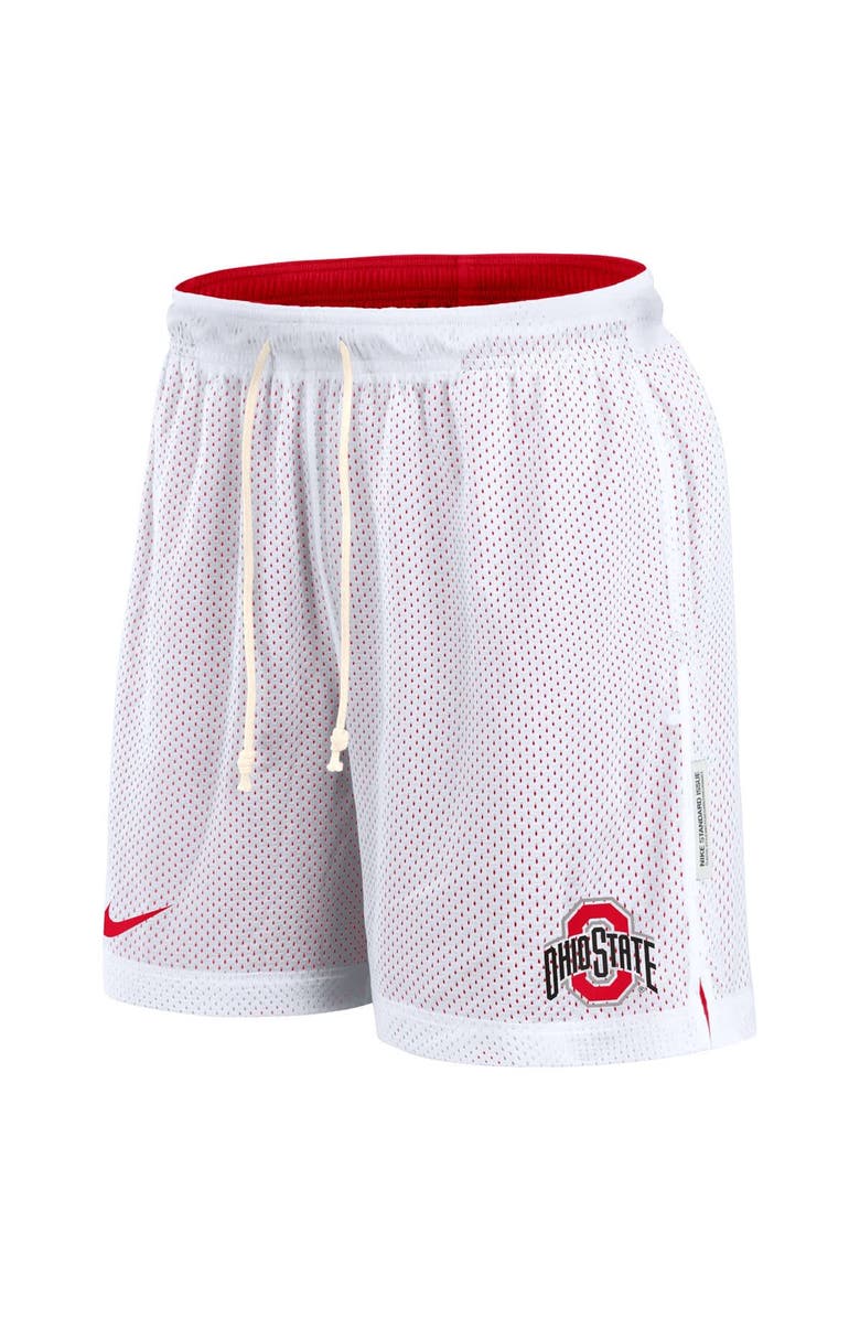 Nike Men's Nike White/Scarlet Ohio State Buckeyes Primetime Reversible Performance Shorts, Alternate, color, White