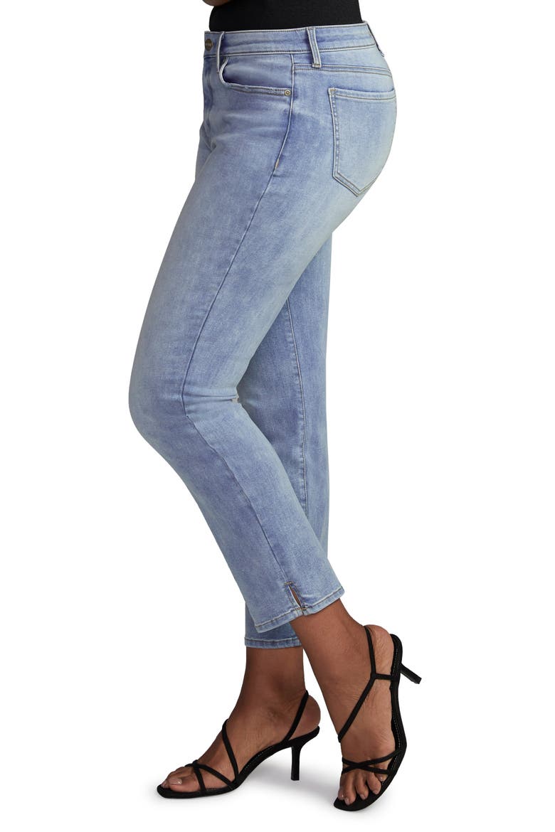 Side Slit Slim Straight Jeans, Alternate, color, BISCAYNE