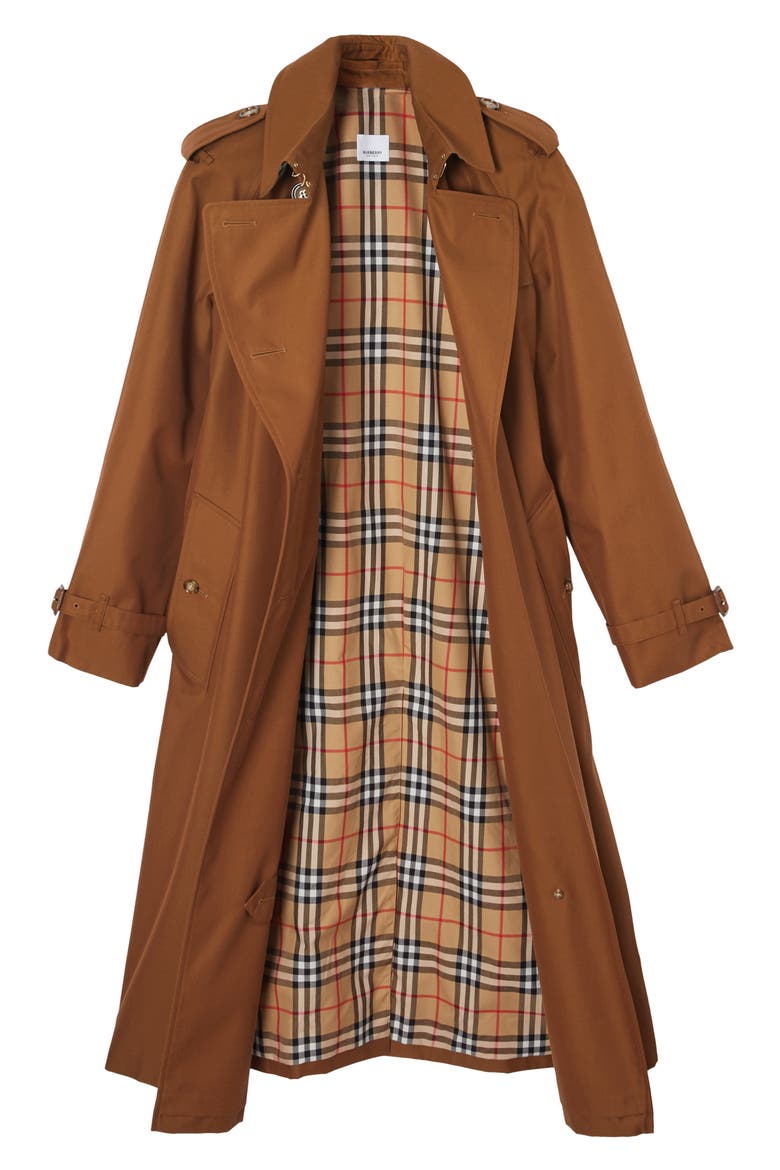 Waterloo Relaxed Fit Cotton Trench Coat, Alternate, color, CHESTNUT BROWN