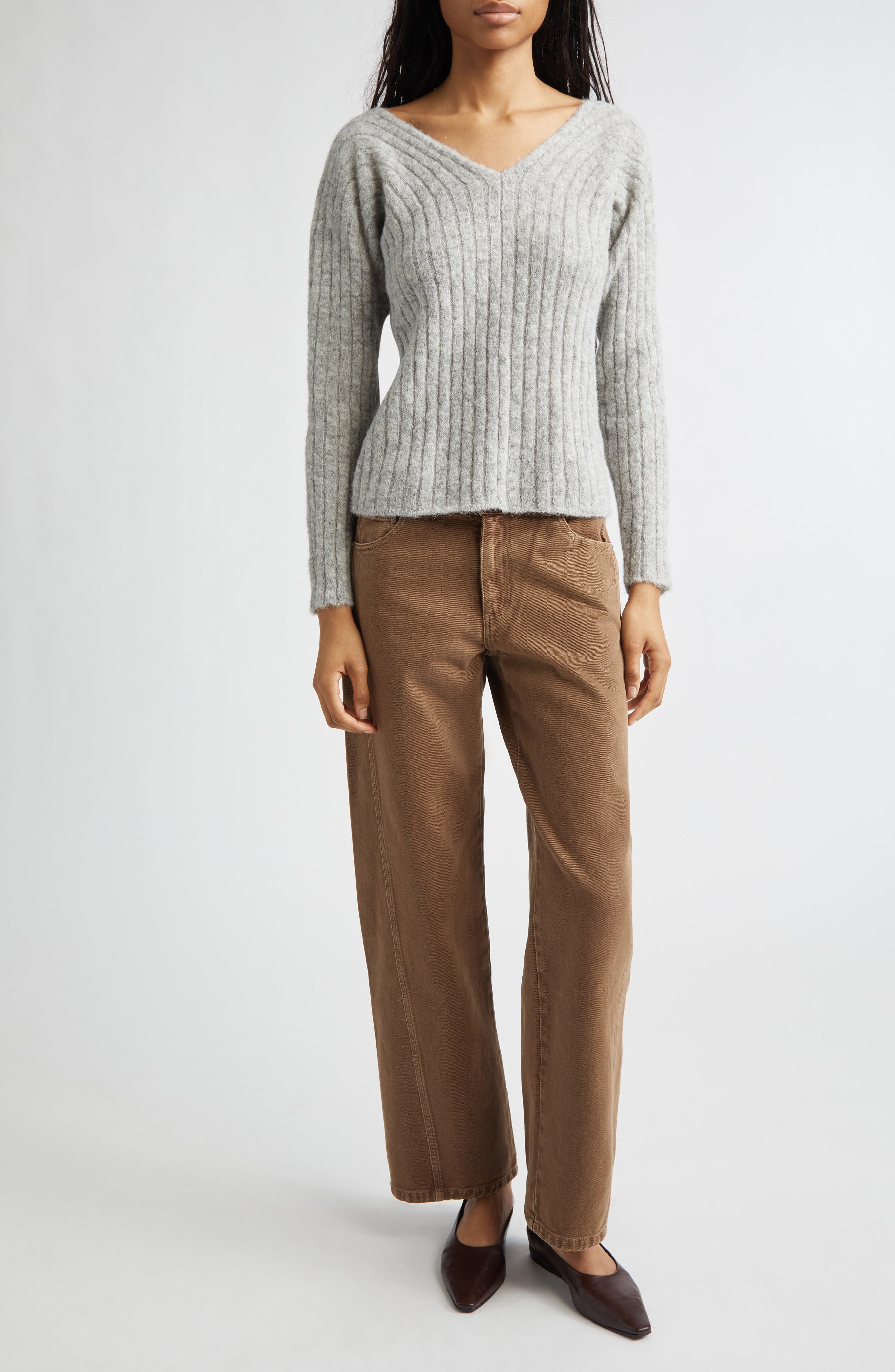 Vita Alpaca Blend Rib Sweater - image 2