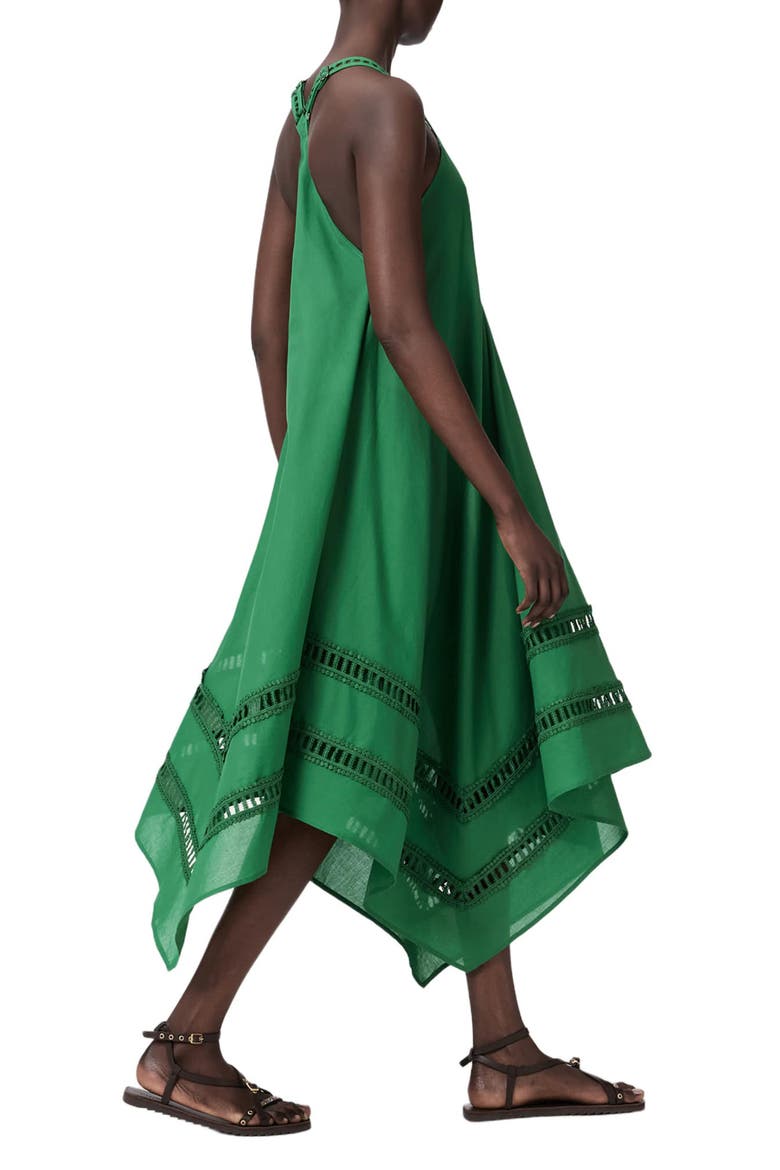 Lil Handkerchief Hem Cotton Dress, Alternate, color, APPLE GREEN