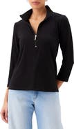 Karen Kane Quarter Zip Travel Jersey Pullover