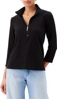 Karen Kane Quarter Zip Travel Jersey Pullover